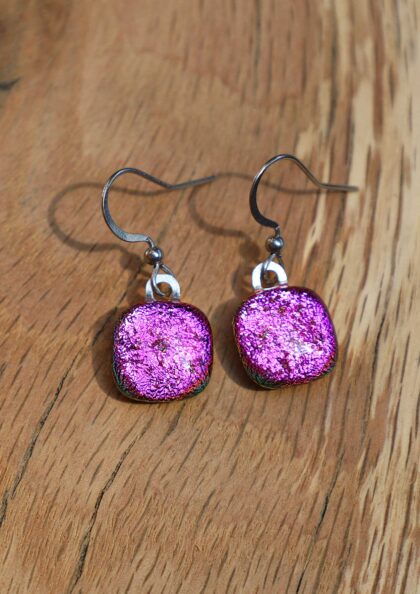 boucles d'oreilles rose