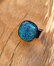 bague bleu vert