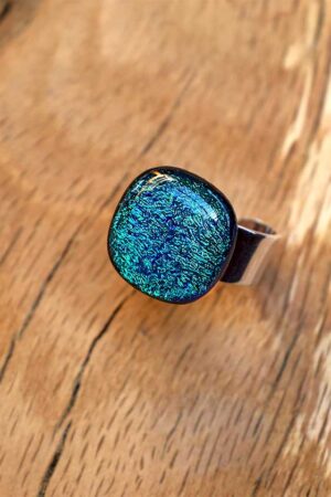bague bleu vert