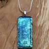 pendentif bleu craquelé grand