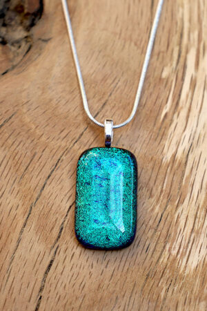 pendentif bleu vert clair