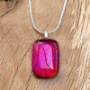 pendentif rouge bordeaux grand