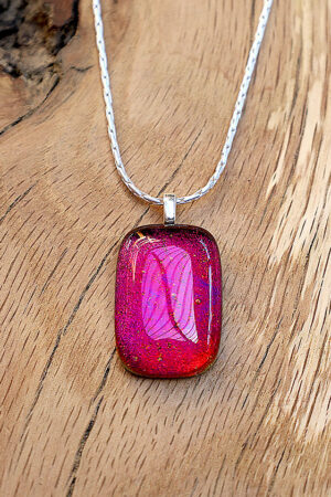 pendentif rouge bordeaux grand