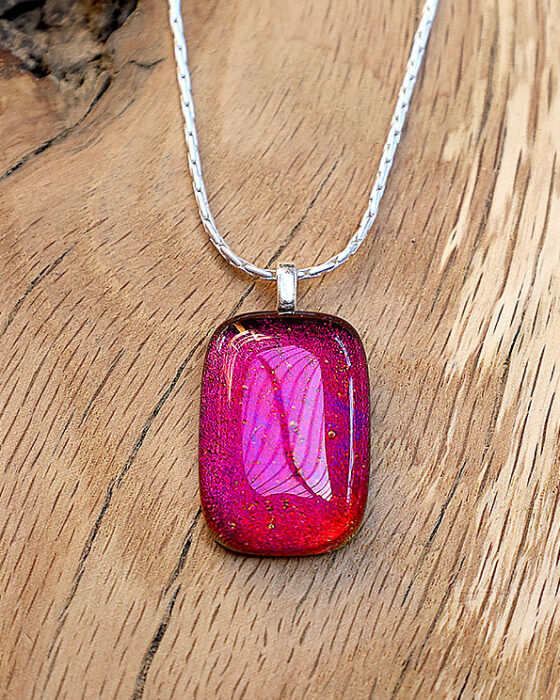 pendentif rouge bordeaux grand