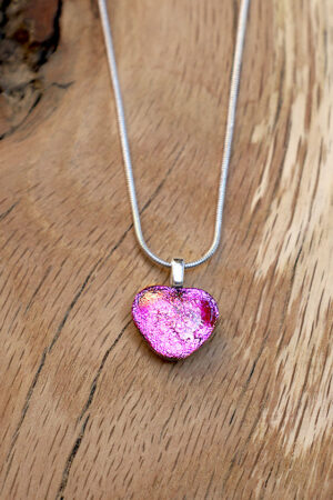 pendentif coeur rose