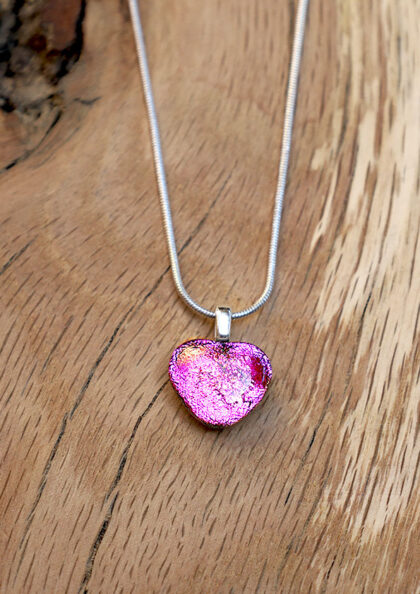 pendentif coeur rose