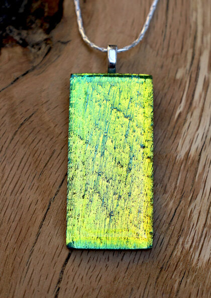 pendentif jaune rectangle