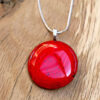 Pendentif rouge rond grand