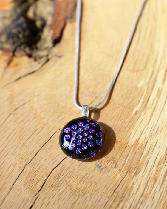 pendentif-argent-rond-dots